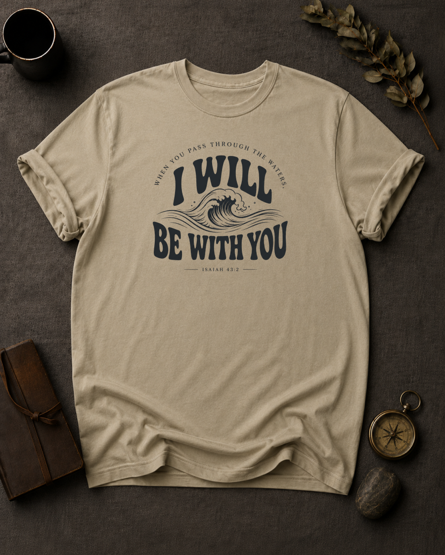 I Will Be With You | Isaiah 43:2 Christian T-Shirt