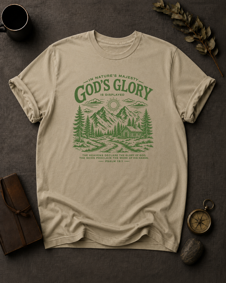 God's Glory Is Displayed | Psalm 19:1 Christian T-Shirt