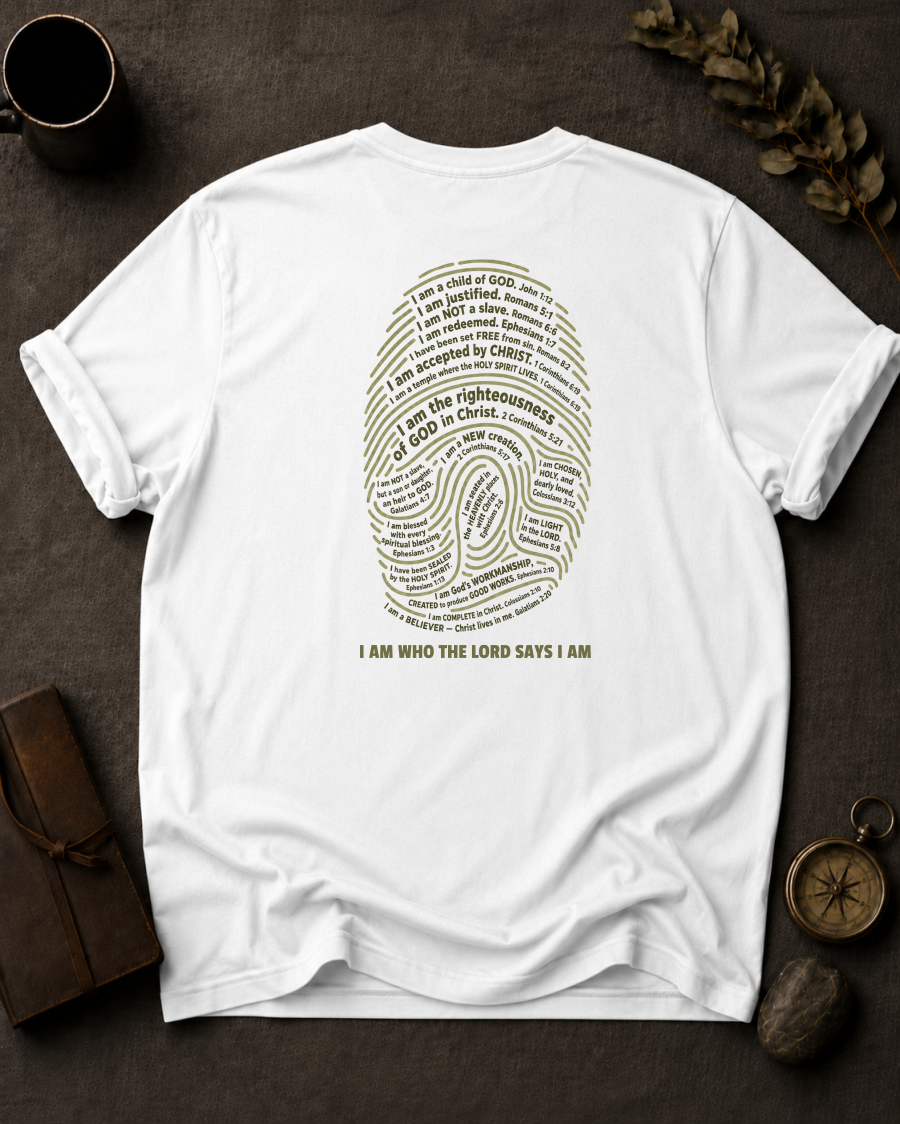 I Am Who The Lord Says I Am | Full-Back Christian T-Shirt