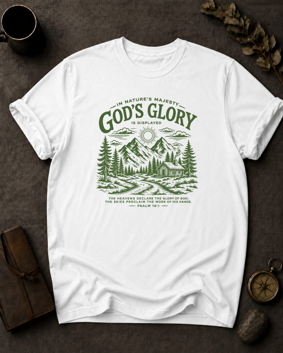 God's Glory Is Displayed | Psalm 19:1 Christian T-Shirt